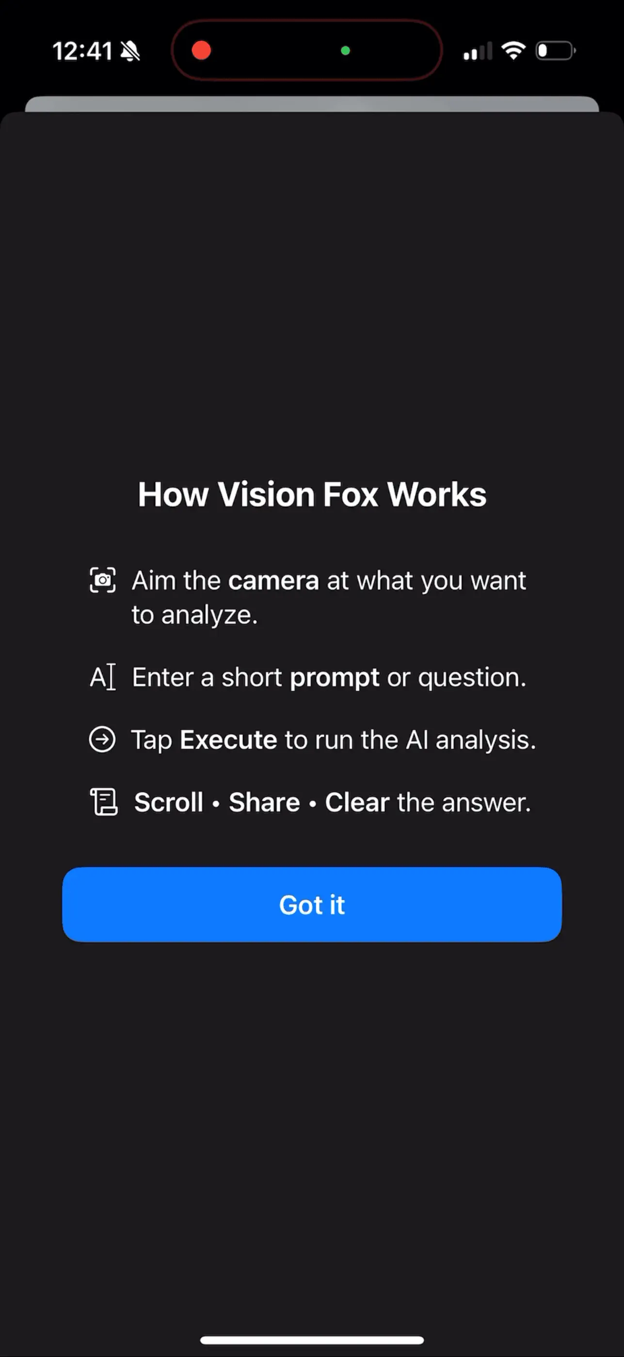 Vision Fox product screenshot
