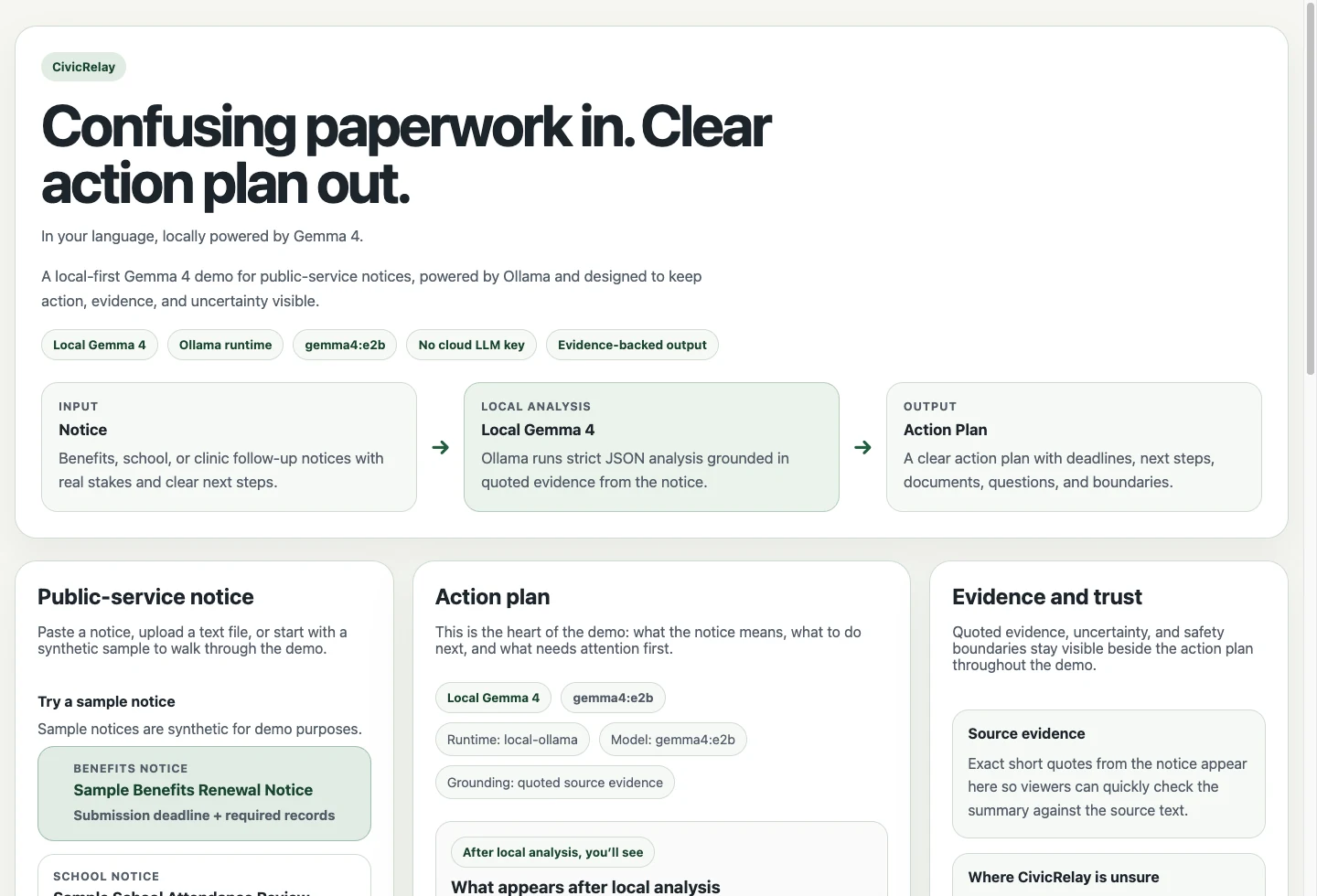 CivicRelay product screenshot