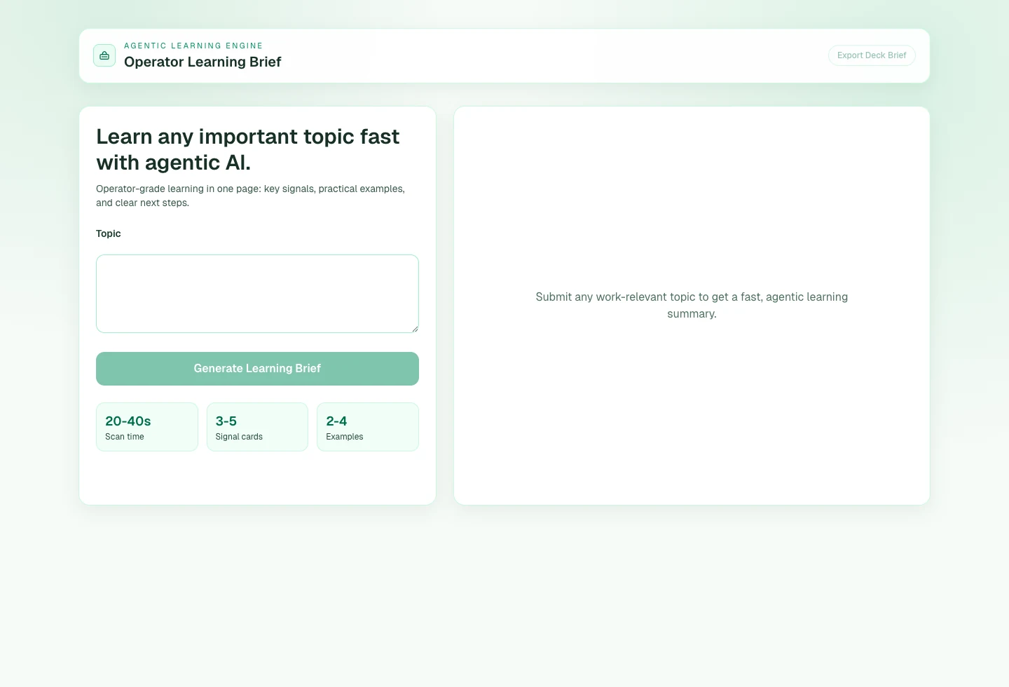 SignalBrief OS product screenshot